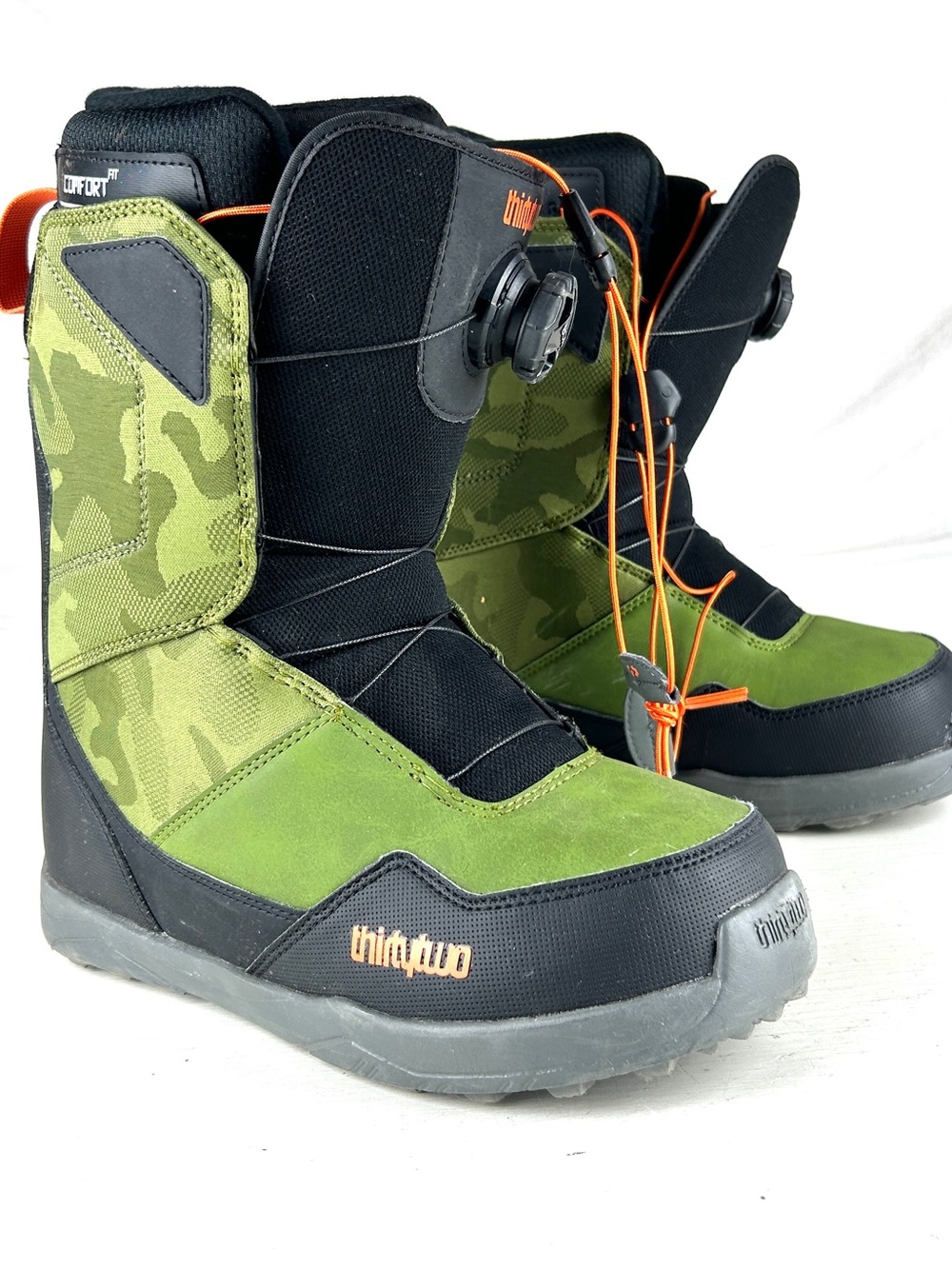 Thirtytwo 32 Shifty Boa Snowboard Boots Mens Size 9 Green Camouflage